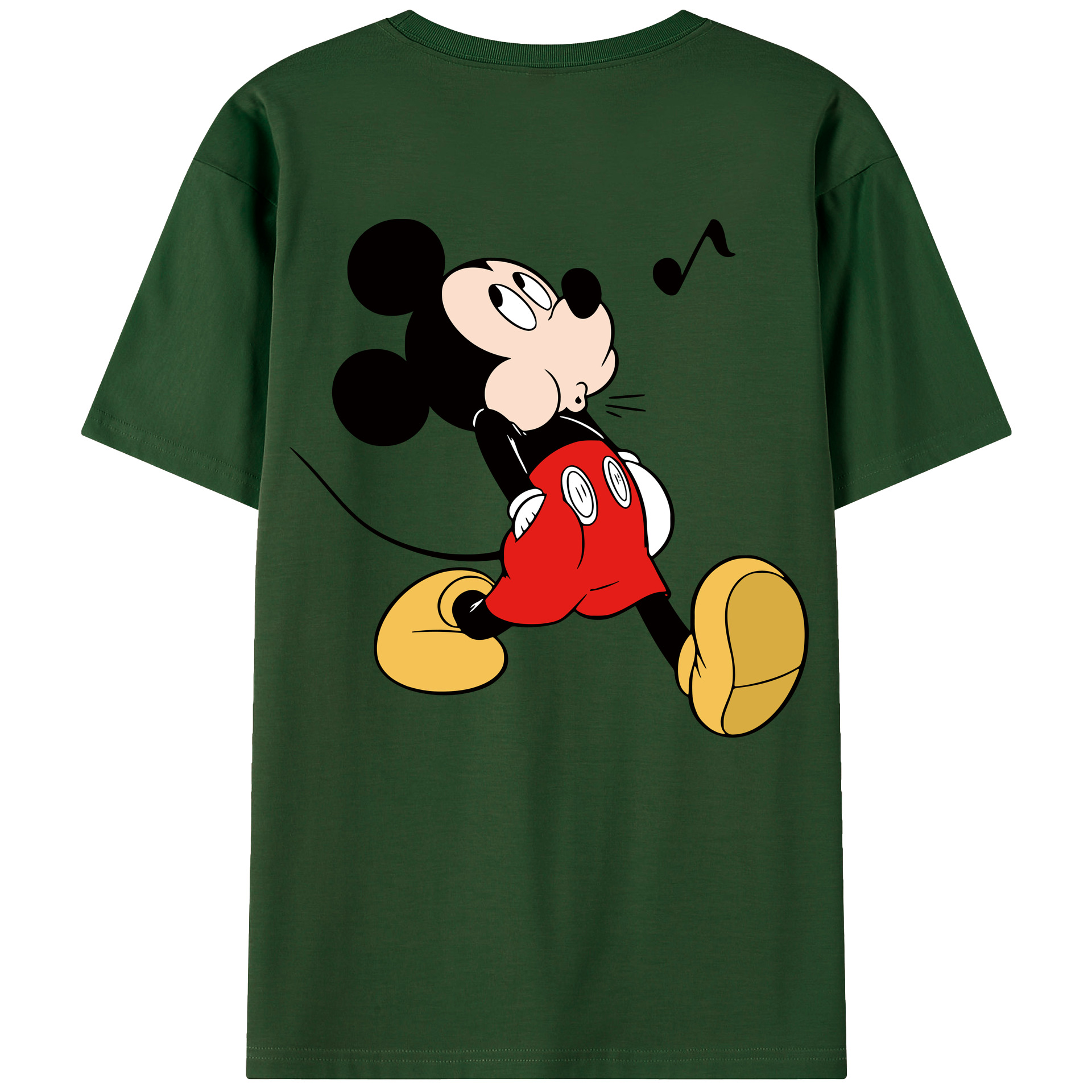 （画像用） ミッキーマウス Mickey Mouse 綿100％半袖Tシャツ（背面プリント）